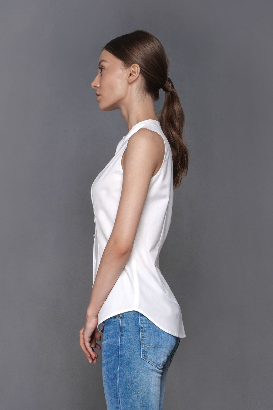 Hope - Non Iron - White sleeveless shirt