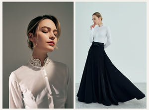 Victoria & Claire - One set of shirt and long skirt